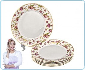 BA16 Melati 6 Pcs Piring Makan 10.5 inch